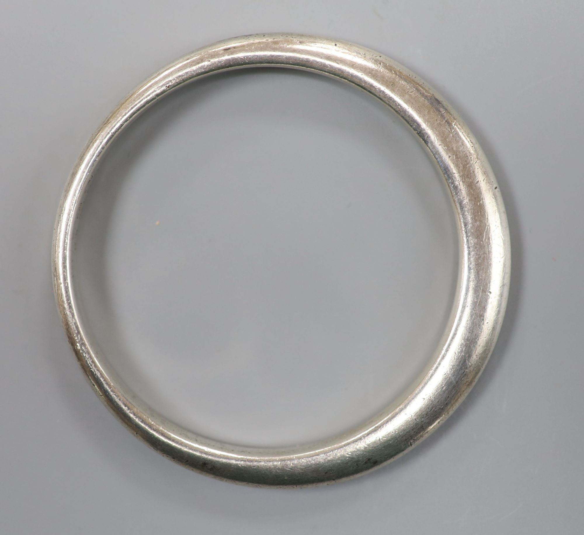 An early 1970s Georg Jensen sterling bangle design no. 168, 75.9 grams, import marks for London, 1970.